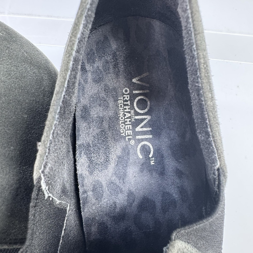 VIONIC Women's Size 9 Stanton Gray Suede Comfort Wedge Ankle Boots Booties - Picture 8 of 11